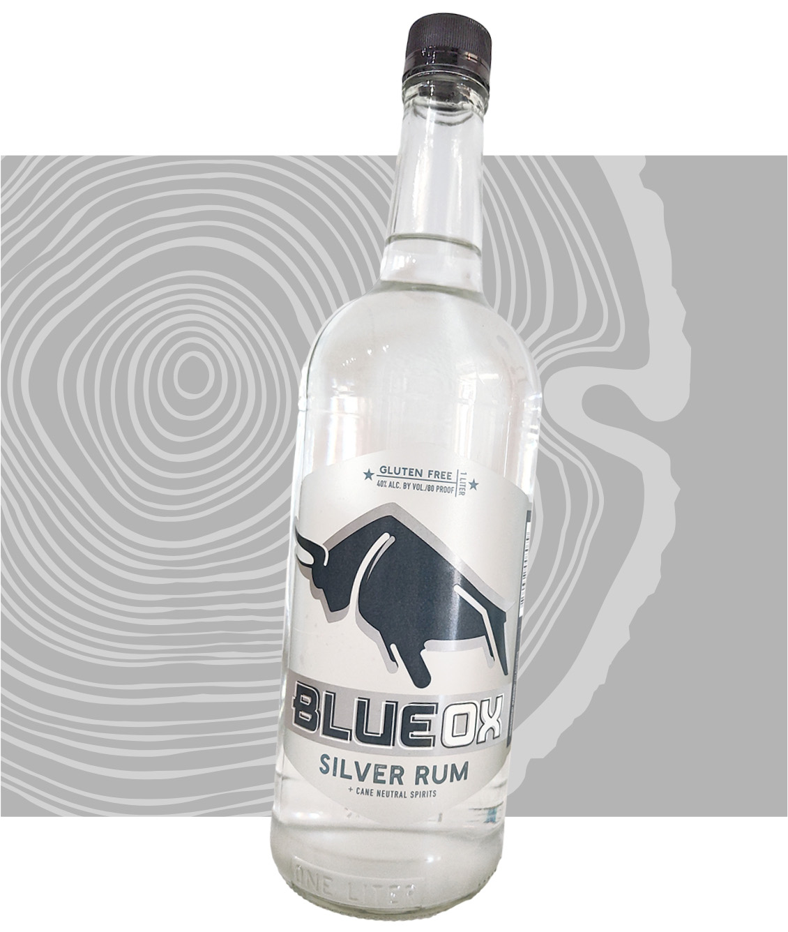 A bottle of Blue Ox Rum